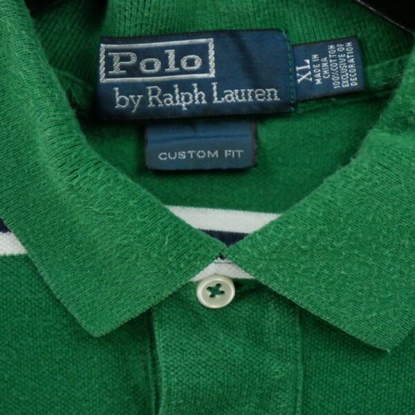 Polo manches longues homme vert Polo Ralph Lauren Motif a rayures Col Polo