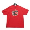 T shirt manches courtes homme rouge NHL Motif imprime Col Rond Equipe Calgary Flames
