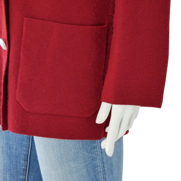 Veste Femme  100% Laine Rouge – Image 3