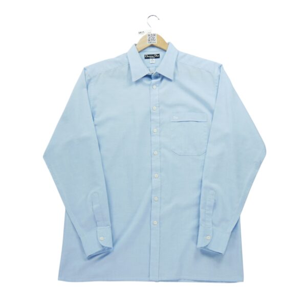 Chemise classique Homme uni Bleu clair – Image 2