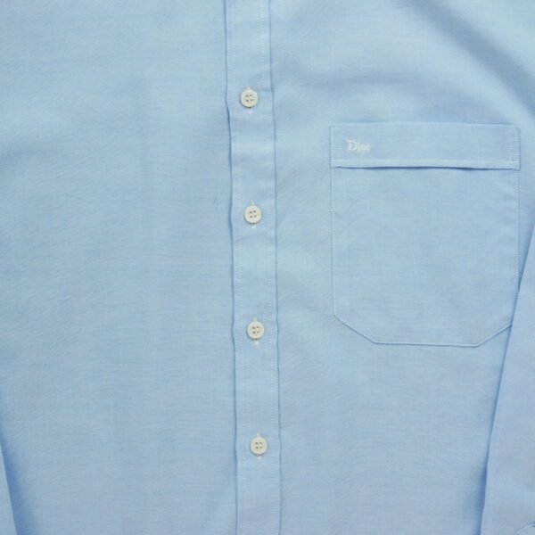 Chemise classique Homme uni Bleu clair – Image 4