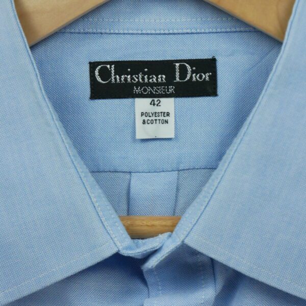Chemise classique Homme uni Bleu clair – Image 6