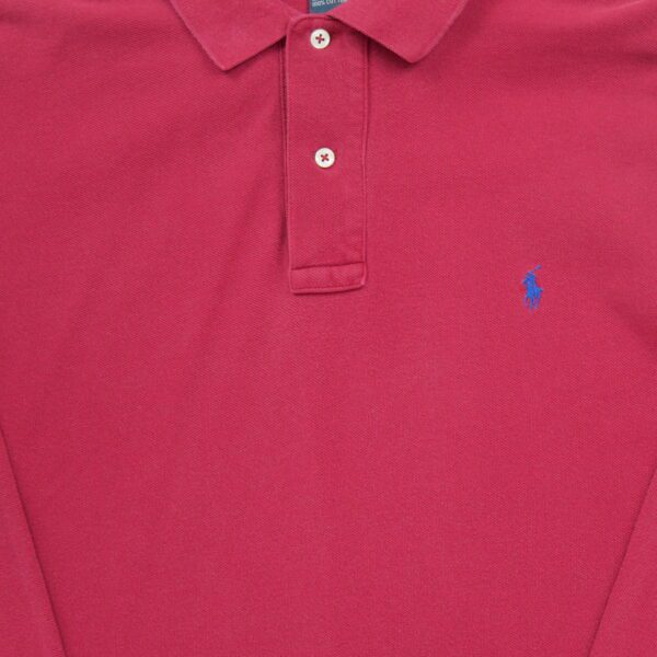 Polo manches longues Homme  Rouge – Image 4