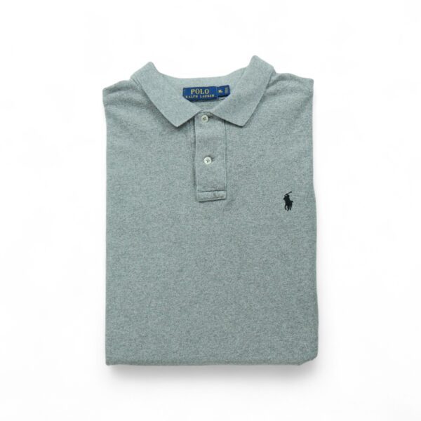 Polo manches longues Homme  Gris