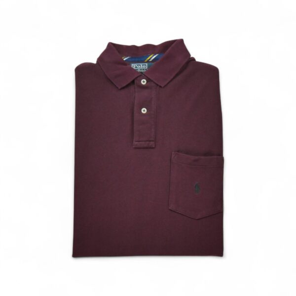 Polo manches longues Homme  Bordeaux