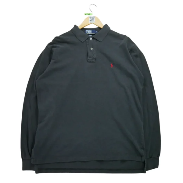 Polo manches longues Homme  Noir