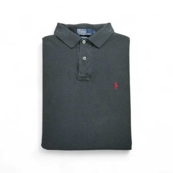 Polo manches longues Homme  Noir – Image 4