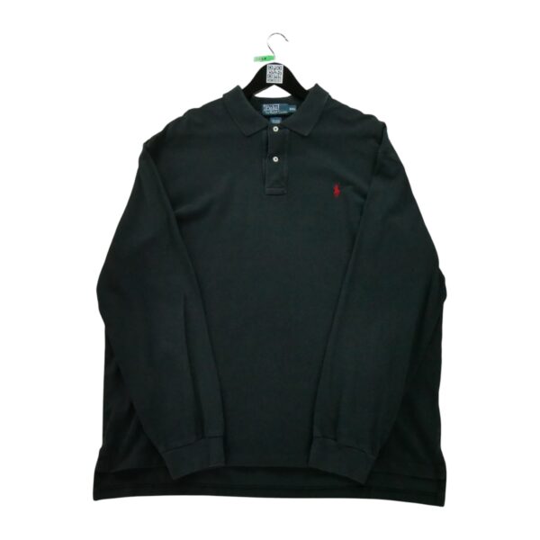 Polo manches longues Homme  Noir – Image 2
