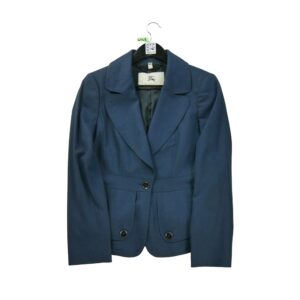 Blazer femme manches longues marine Burberry Col Revert