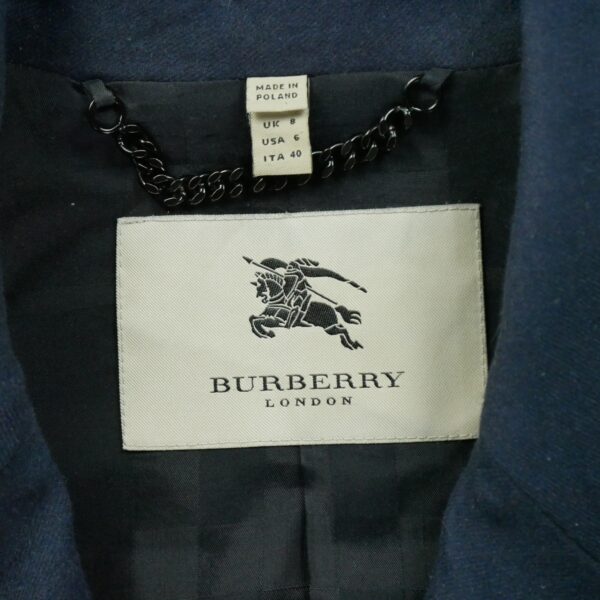 Blazer femme manches longues marine Burberry Col Revert