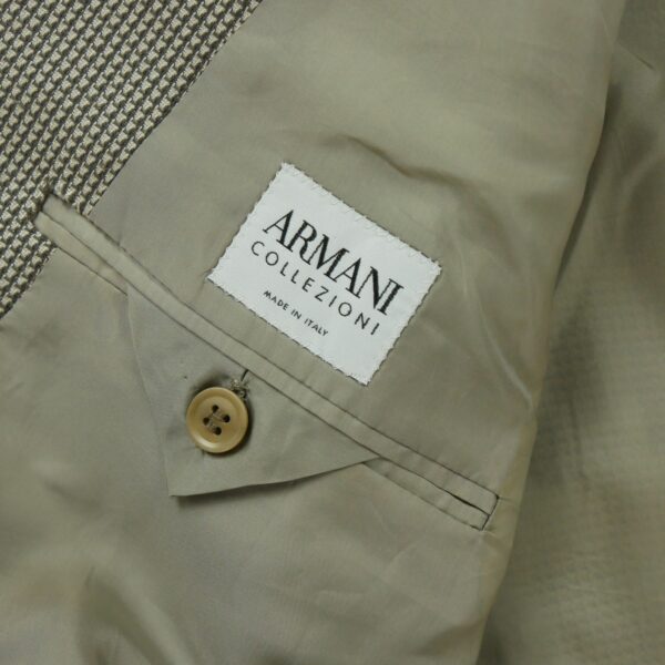Blazer homme manches longues beige Armani Motif a motifs Col Officier