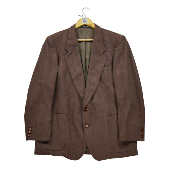 Blazer homme manches longues bordeaux Yves Saint Laurent Motif a rayures Col Officier