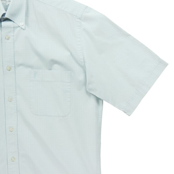 Chemise classiques homme manches courtes bleu clair Yves Saint Laurent Motif a carreaux
