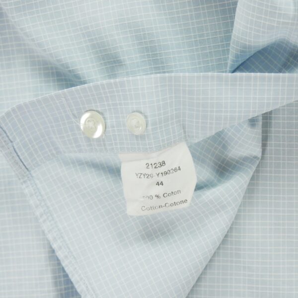 Chemise classiques homme manches courtes bleu clair Yves Saint Laurent Motif a carreaux
