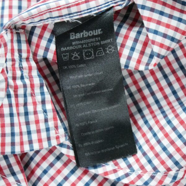 Chemise classiques homme manches courtes rouge Barbour Motif a carreaux