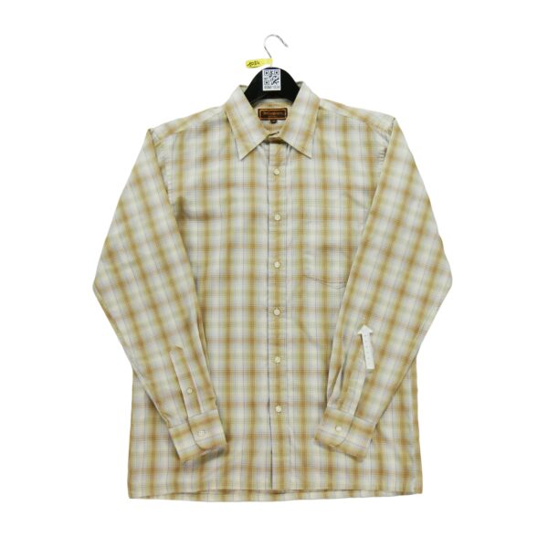 Chemise classiques homme manches longues beige Yves Saint Laurent Motif a carreaux