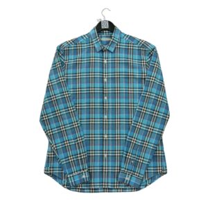 Chemise classiques homme manches longues bleu clair Burberry Motif a carreaux