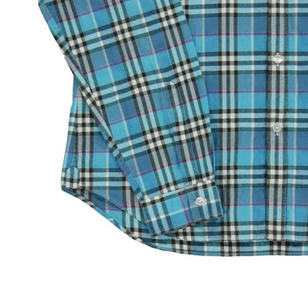 Chemise classiques homme manches longues bleu clair Burberry Motif a carreaux