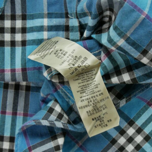 Chemise classiques homme manches longues bleu clair Burberry Motif a carreaux