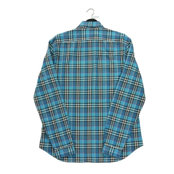 Chemise classiques homme manches longues bleu clair Burberry Motif a carreaux