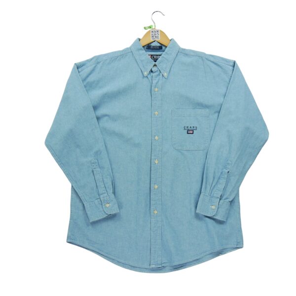 Chemise classiques homme manches longues bleu clair Polo Ralph Lauren Motif en jeans