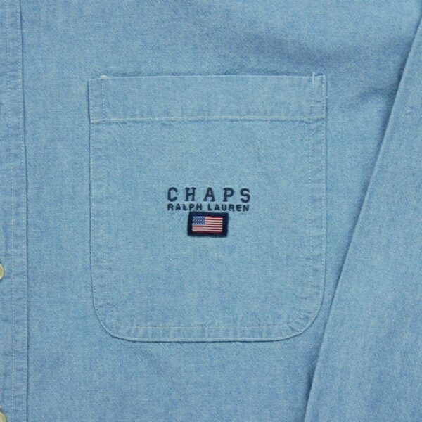 Chemise classiques homme manches longues bleu clair Polo Ralph Lauren Motif en jeans
