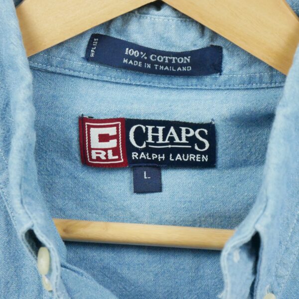 Chemise classiques homme manches longues bleu clair Polo Ralph Lauren Motif en jeans