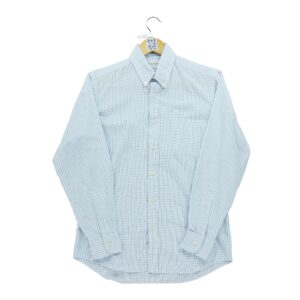 Chemise classiques homme manches longues bleu clair Yves Saint Laurent Motif a carreaux