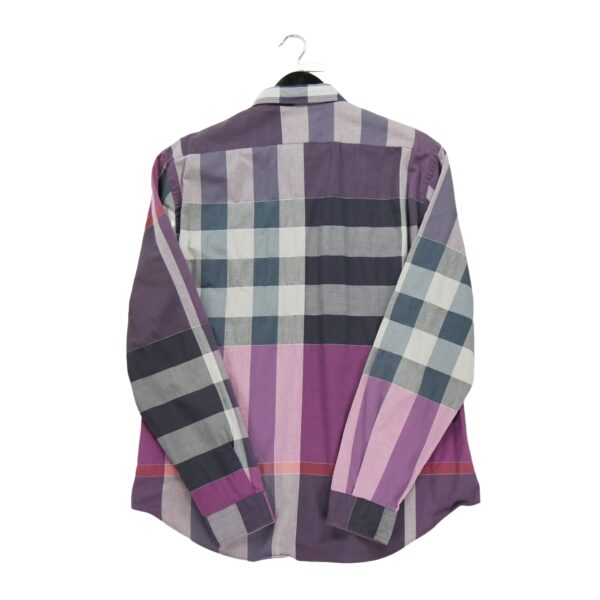 Chemise classiques homme manches longues bordeaux Burberry Motif a carreaux