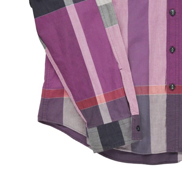 Chemise classiques homme manches longues bordeaux Burberry Motif a carreaux