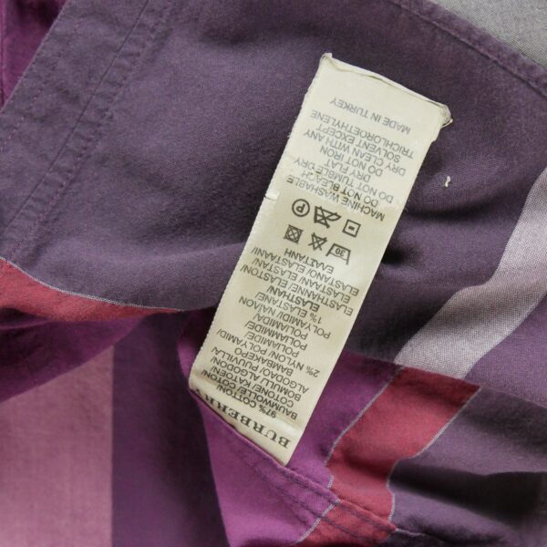 Chemise classiques homme manches longues bordeaux Burberry Motif a carreaux