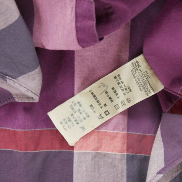 Chemise classiques homme manches longues bordeaux Burberry Motif a carreaux