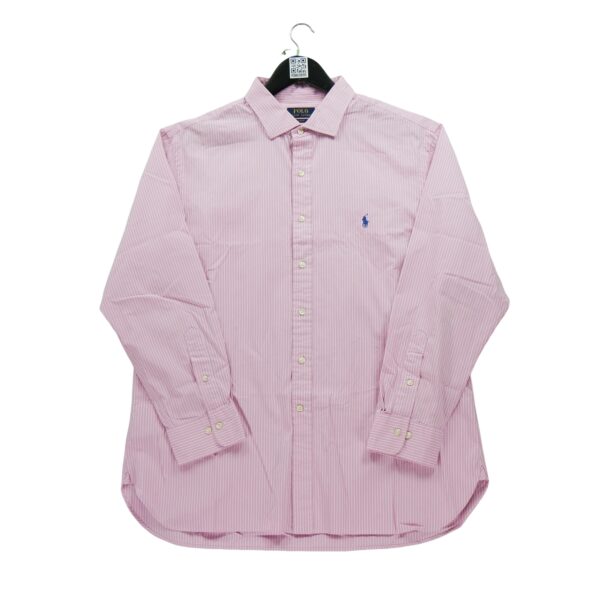 Chemise classiques homme manches longues rose Polo Ralph Lauren Motif a rayures