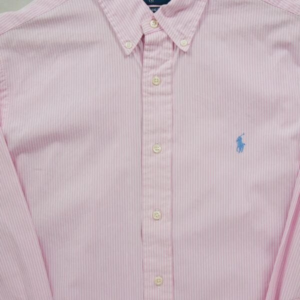 Chemise classiques homme manches longues rose Polo Ralph Lauren Motif a rayures