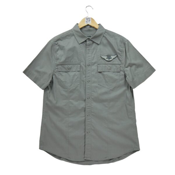 Chemise detente homme manches courtes gris Armani Exchange