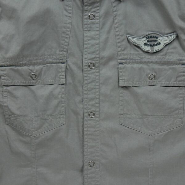 Chemise detente homme manches courtes gris Armani Exchange
