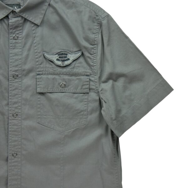 Chemise detente homme manches courtes gris Armani Exchange