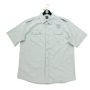 Chemise detente homme manches courtes gris Vintage