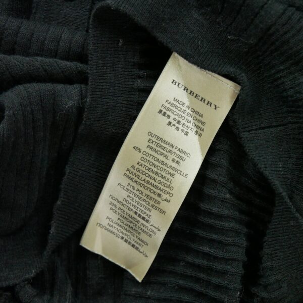 Gilet femme manches longues noir Burberry Col V