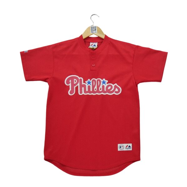 Maillot manches courtes homme rouge Majestic Equipe Philadelphie Phillies
