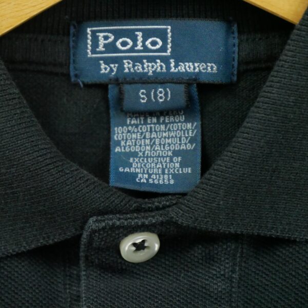 Polo manches courtes enfant noir Polo Ralph Lauren Col Polo