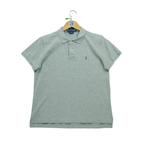 Polo manches courtes femme gris Polo Ralph Lauren Motif chine Col Polo
