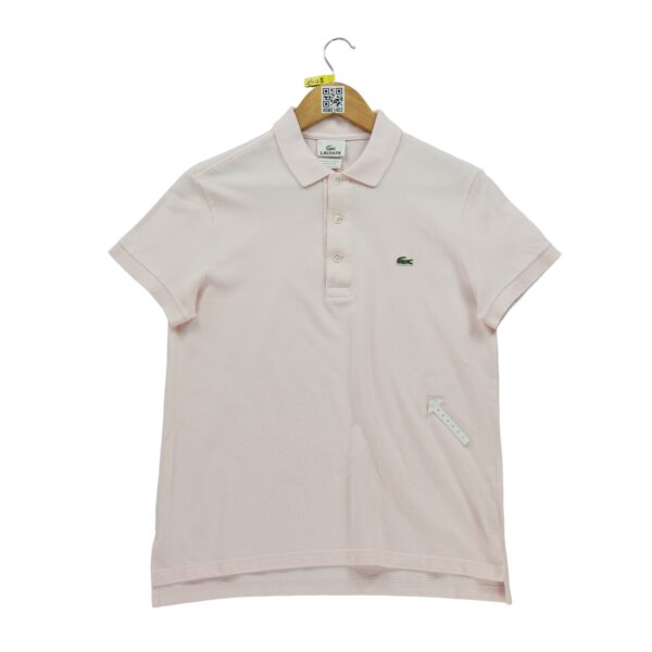 Polo manches courtes femme rose Lacoste Col Polo