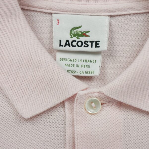 Polo manches courtes femme rose Lacoste Col Polo