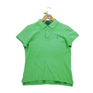 Polo manches courtes femme vert Polo Ralph Lauren Col Polo