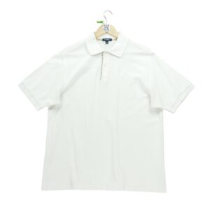 Polo manches courtes homme blanc Burberry Col Polo