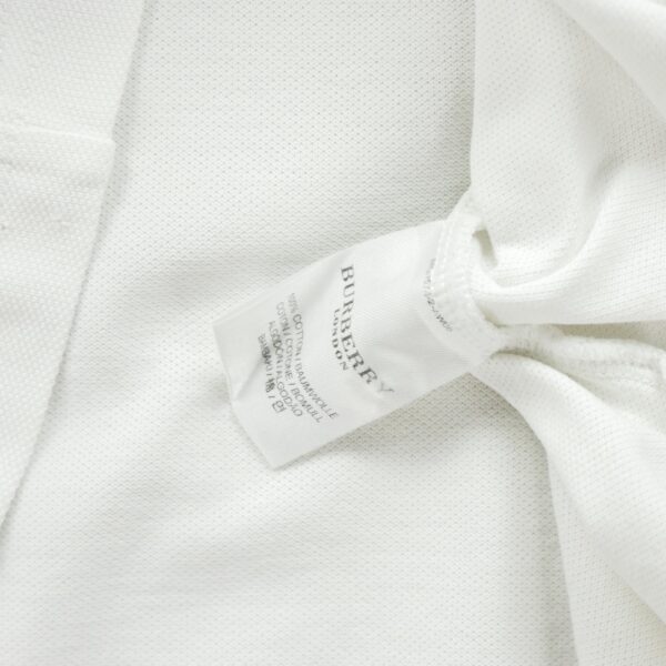 Polo manches courtes homme blanc Burberry Col Polo