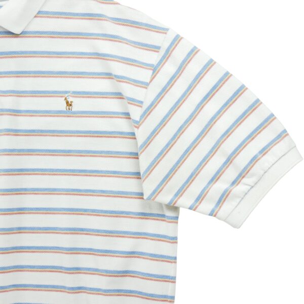 Polo manches courtes homme blanc Polo Ralph Lauren Motif a rayures Col Polo