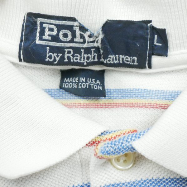 Polo manches courtes homme blanc Polo Ralph Lauren Motif a rayures Col Polo