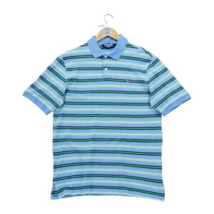 Polo manches courtes homme bleu clair Polo Ralph Lauren Motif a rayures Col Polo